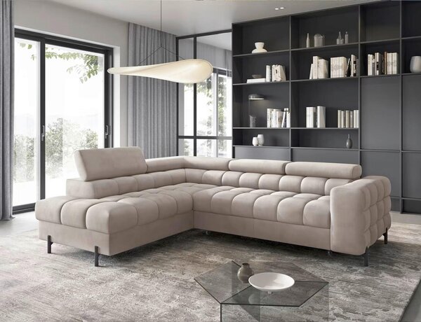 ROHOVÁ SEDAČKA, textil, béžová MID.YOU - Sedací soupravy, Online Only