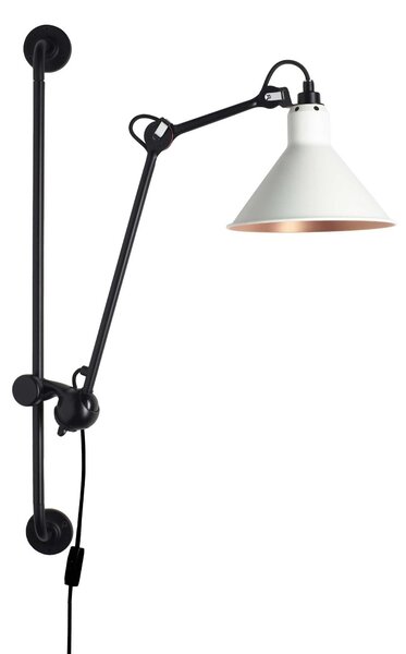 DCW éditions Lampe Gras N°210 E14 nástěnné svítidlo s vypínačem Bílá MěďKužel