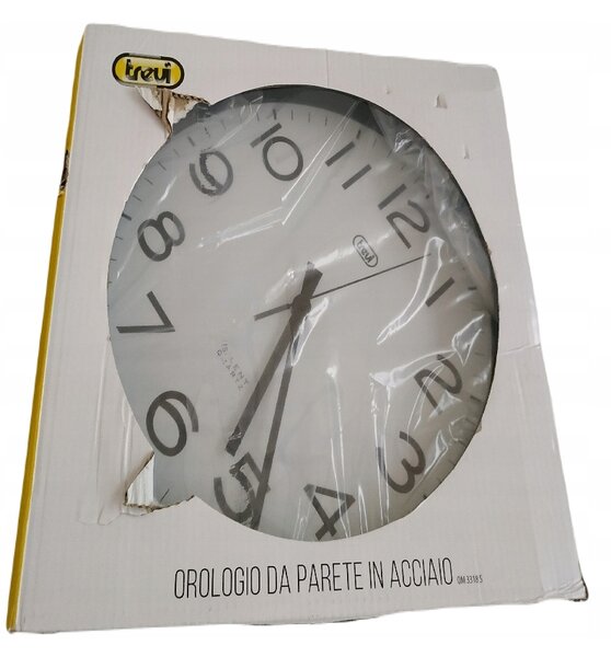Nástěnné hodiny Trevi stříbrné 30 cm