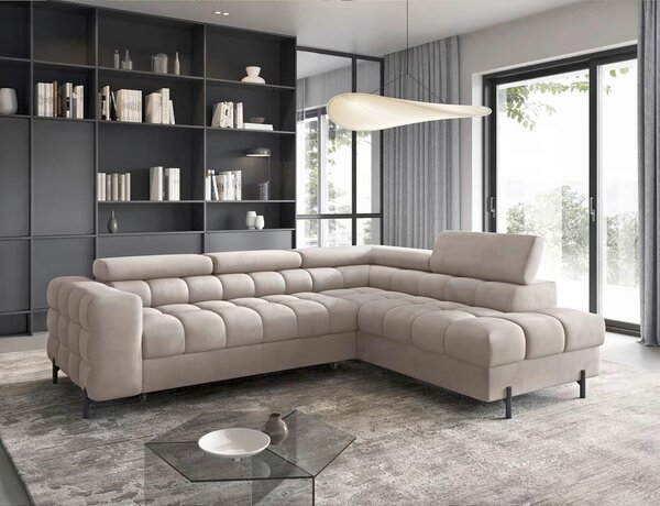 ROHOVÁ SEDAČKA, textil, béžová MID.YOU - Sedací soupravy, Online Only