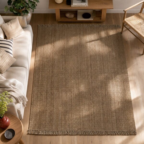 Hnědý jutový koberec Flair Rugs Jute, 120 x 170 cm