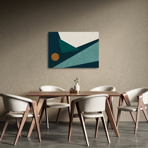 Skleněný obraz - Kubistická abstrakce (70x50 cm)