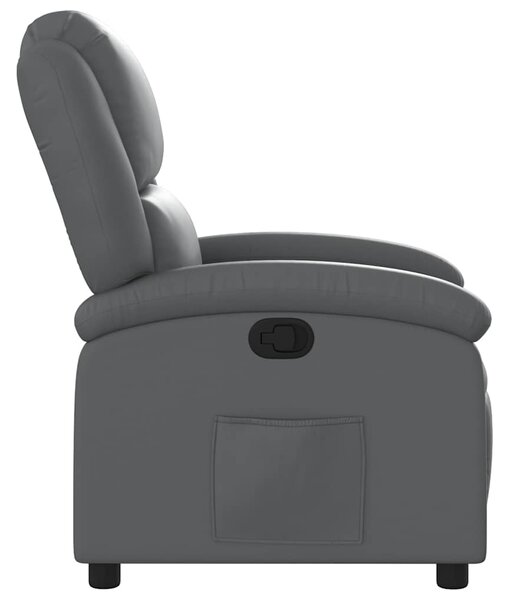 Polohovací křeslo šedé, umělá kůže 3205446