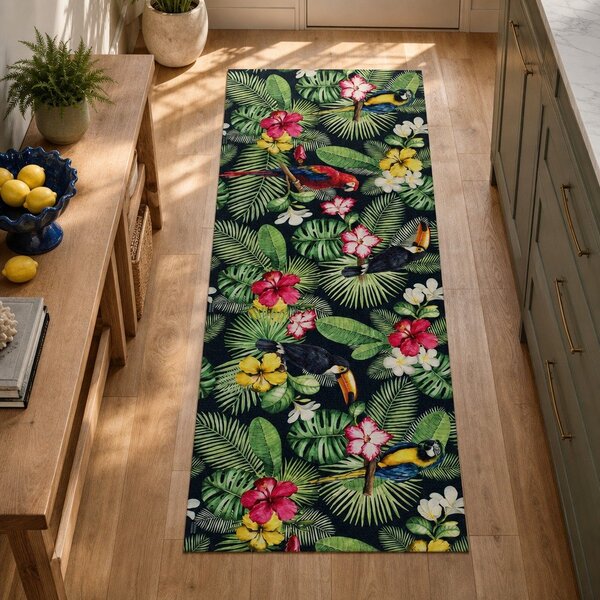 Zelený koberec běhoun 52x200 cm Sprinty Tropical – Universal