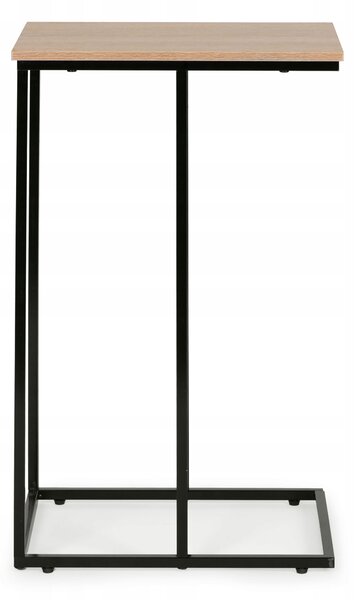 Stolek pod laptop ModernHome obdélníkový 30 x 40 x 66 cm dub černý mobilní s kovovou konstrukcí