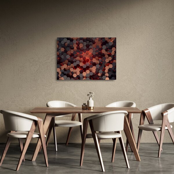 Skleněný obraz - Futuristická abstrakce (70x50 cm)
