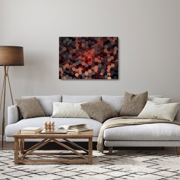 Skleněný obraz - Futuristická abstrakce (70x50 cm)