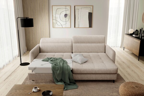 ROHOVÁ SEDAČKA, textil, béžová MID.YOU - Sedací soupravy, Online Only