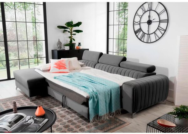 ROHOVÁ SEDAČKA, textil, šedá MID.YOU - Sedací soupravy, Online Only