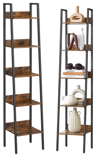 Regál LoftInspired 34 cm x 170 cm x 30 cm černý, dub vintage