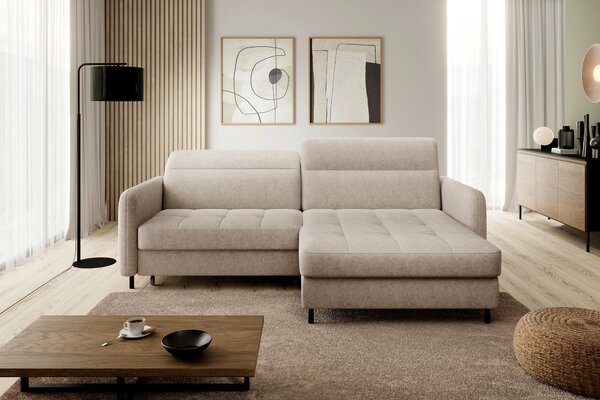 ROHOVÁ SEDAČKA, textil, béžová MID.YOU - Sedací soupravy, Online Only
