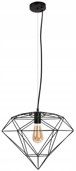 ZÁVĚSNÁ LAMPA DIAMANT KOVOVÁ LOFT ČERNÁ