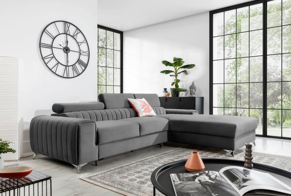 ROHOVÁ SEDAČKA, textil, šedá MID.YOU - Sedací soupravy, Online Only