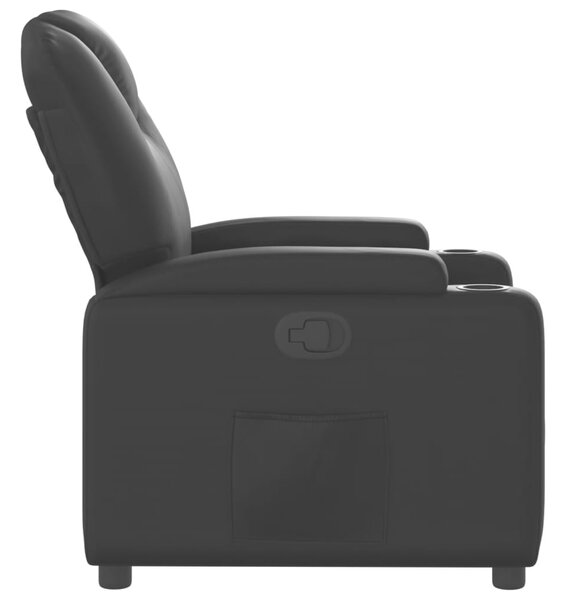 Polohovací křeslo černé, umělá kůže 3205540