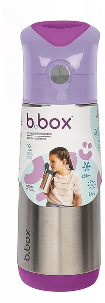 B.box termoska na pití s brčkem 500 ml sugar plum