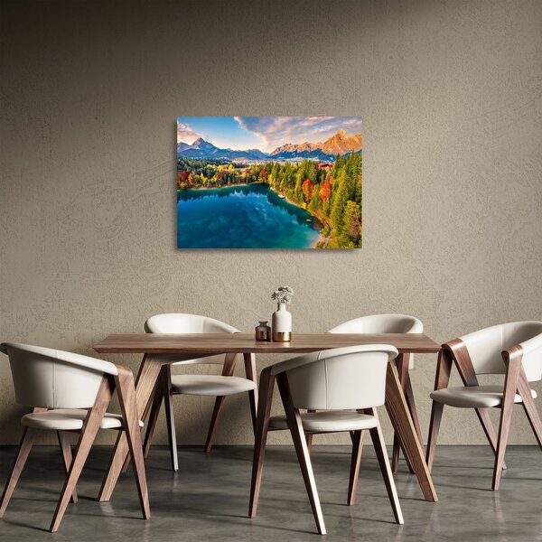 Skleněný obraz - Jezero Urisee, Rakousko (70x50 cm)
