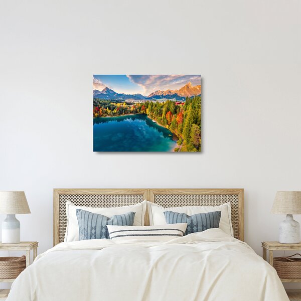 Skleněný obraz - Jezero Urisee, Rakousko (70x50 cm)