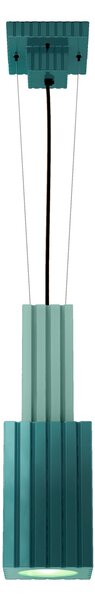 Ferroluce Závěsné designové svítidlo METRA, v. 44 cm, 1xE27 Barva: Zelená-šedá