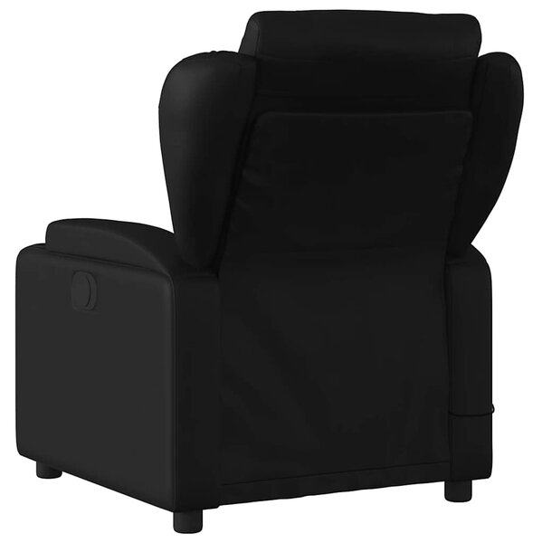 Masážní polohovací křeslo černé, umělá kůže 3205596