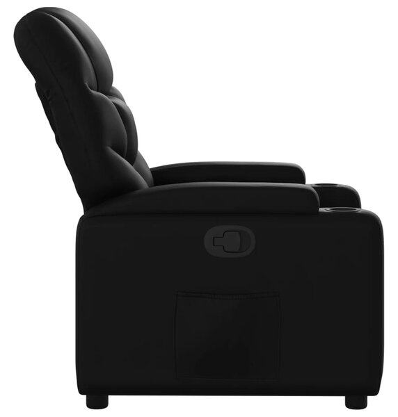 Polohovací křeslo černé, umělá kůže 3205640
