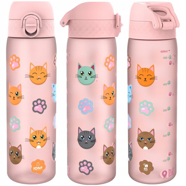 Láhev Na Pití Ion8 kočky růžová 500 ml