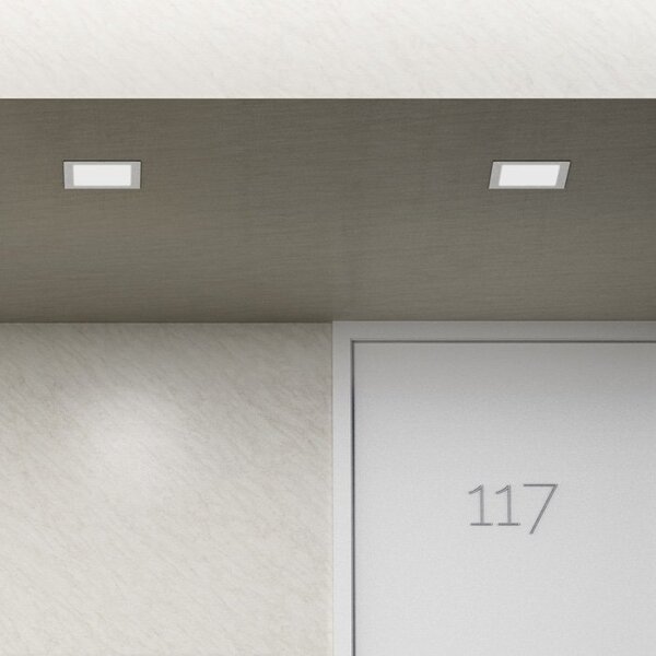 SLENDER SQ 17 zápustná černý chrom 230V LED 12W 3000K - RED - DESIGN RENDL