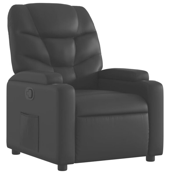 Polohovací křeslo černé, umělá kůže 3205640