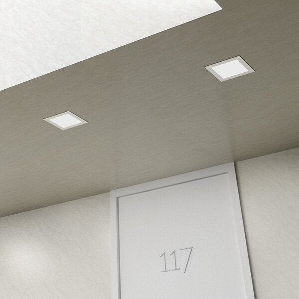 SLENDER SQ 17 zápustná černý chrom 230V LED 12W 3000K - RED - DESIGN RENDL