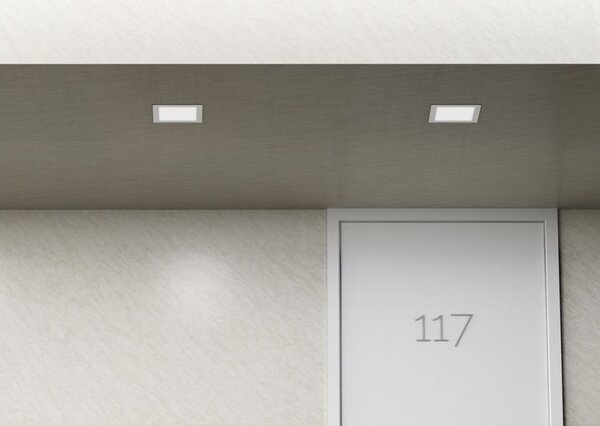 SLENDER SQ 17 zápustná černý chrom 230V LED 12W 3000K - RED - DESIGN RENDL