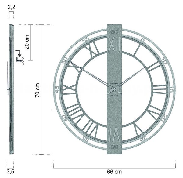 Designové hodiny 10-223-3 CalleaDesign 70cm