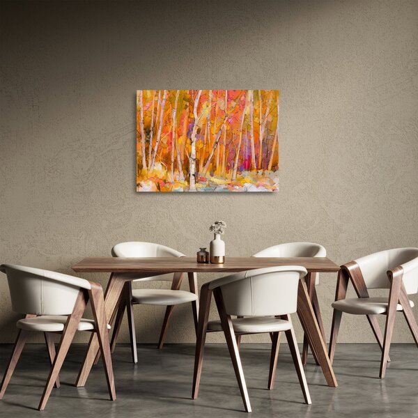 Skleněný obraz - Podzimní les (70x50 cm)
