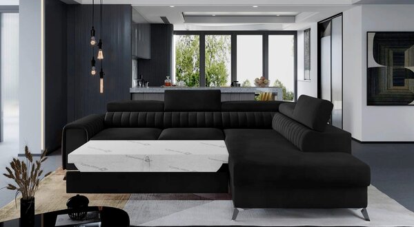 ROHOVÁ SEDAČKA, textil, černá MID.YOU - Sedací soupravy, Online Only