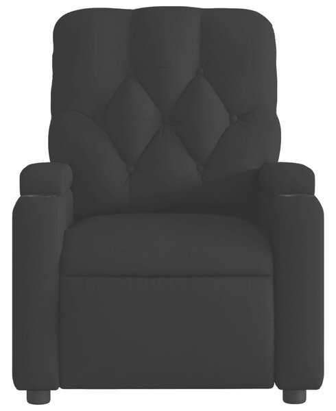 Masážní křeslo s polohovacím mechanismem, černé, látkové 3205666
