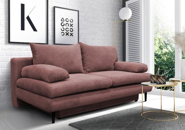 ROZKLÁDACÍ POHOVKA, textil, starorůžová P & B - Rozkládací pohovky, Online Only