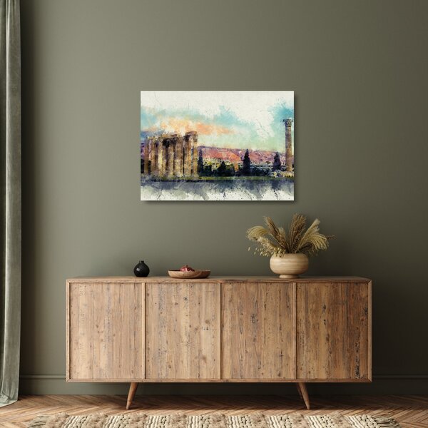 Skleněný obraz - Akropolis, Athény, Řecko (70x50 cm)