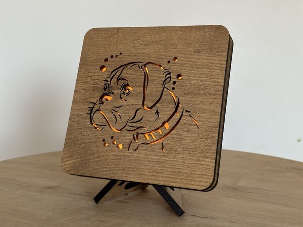 "Boxer" lampa 19x19cm provedení povrchu: dub