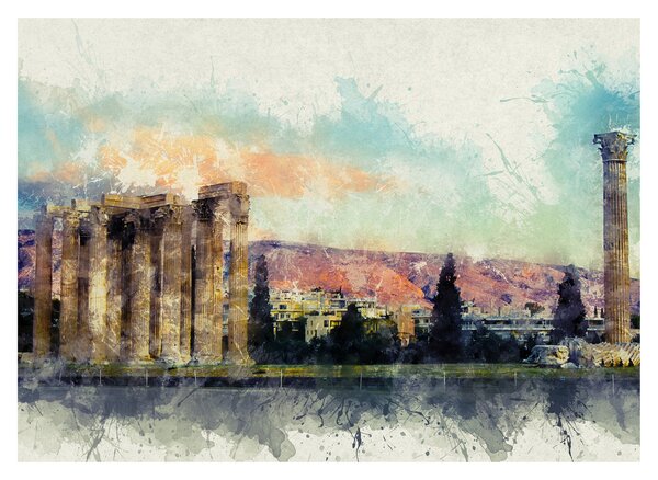 Skleněný obraz - Akropolis, Athény, Řecko (70x50 cm)