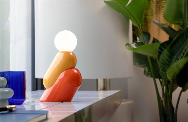 Ferroluce Stolní lampa TATA, v. 20,2 cm, 1xG9 Barva: Oranžová - zelená