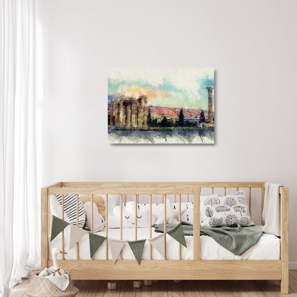 Skleněný obraz - Akropolis, Athény, Řecko (70x50 cm)