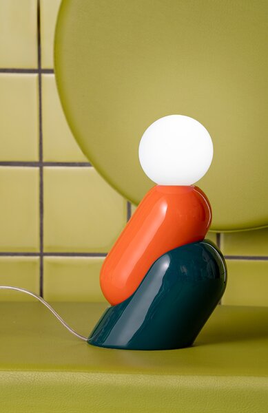 Ferroluce Stolní lampa TATA, v. 20,2 cm, 1xG9 Barva: Oranžová - zelená