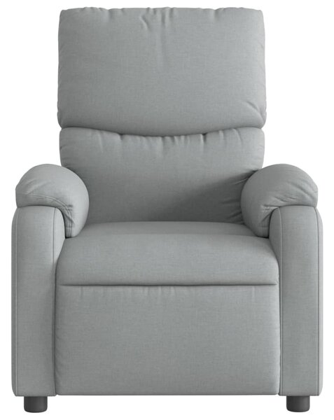 Polohovací křeslo světle šedé látkové 3205680