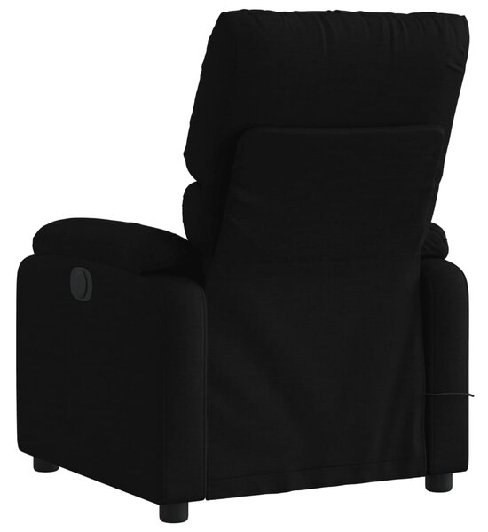 Masážní křeslo s polohovacím mechanismem, černé, látkové 3205686