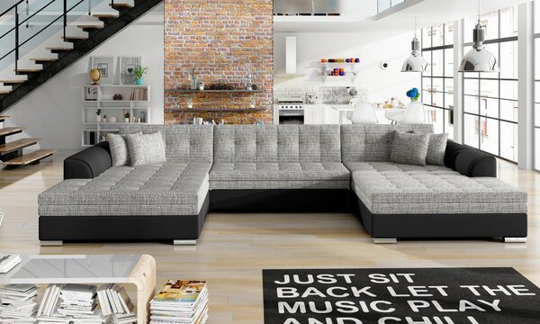 SEDACÍ SOUPRAVA, textil, šedá, černá MID.YOU - Online Only sedačky, Online Only
