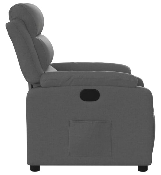 Polohovací křeslo tmavě šedé látkové 3205721