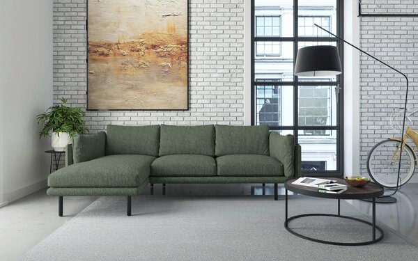 ROHOVÁ SEDAČKA, textil, zelená Livetastic - Sedací soupravy, Online Only