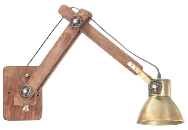 Nástěnná lampa industriální styl mosazná kulatá E27 320576