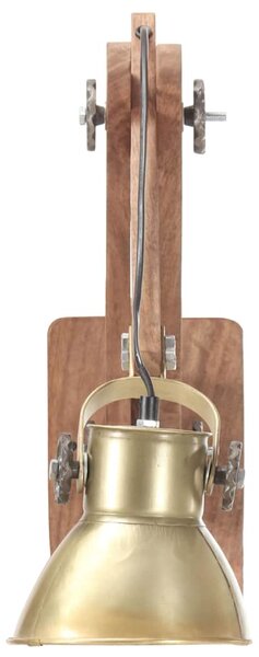 Nástěnná lampa industriální styl mosazná kulatá E27 320576
