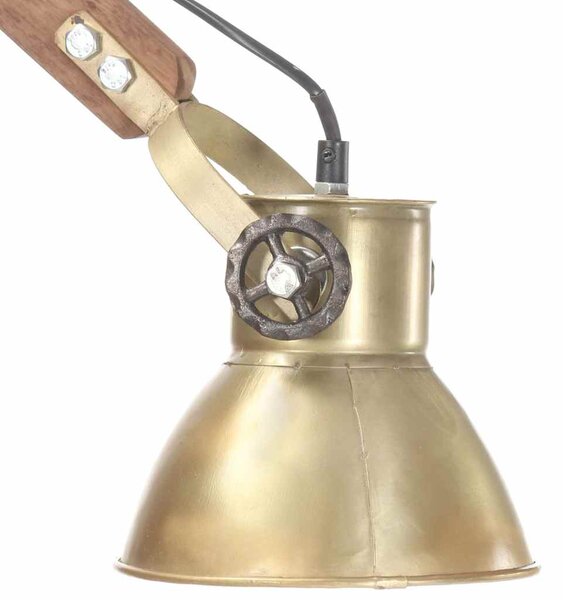 Nástěnná lampa industriální styl mosazná kulatá E27 320576