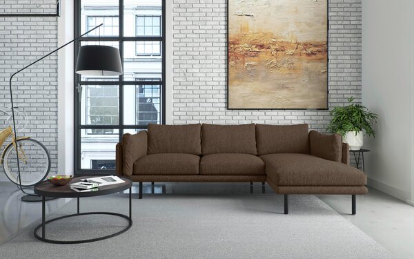 ROHOVÁ SEDAČKA, textil, světle hnědá Livetastic - Sedací soupravy, Online Only