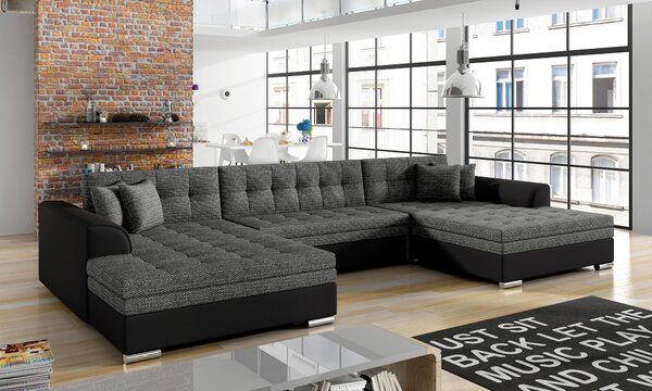 SEDACÍ SOUPRAVA, textil, antracitová, černá MID.YOU - Online Only sedačky, Online Only
